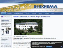 Tablet Screenshot of biegema.de